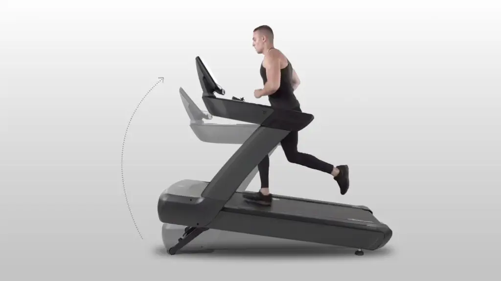Incline range demonstration on Intenza treadmill for superior cardio training
