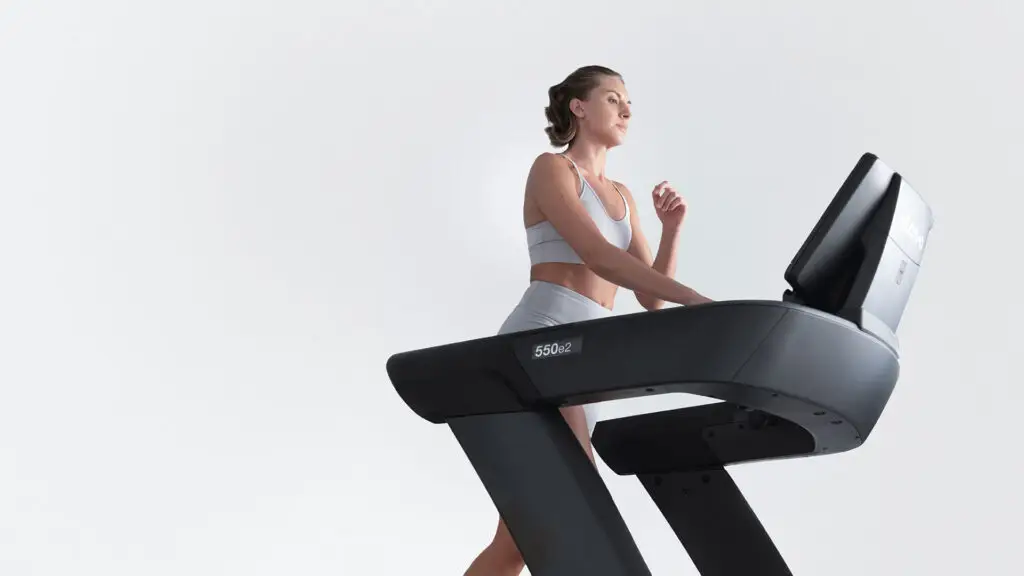 HIIT training session on the Intenza treadmill with rapid speed transitions